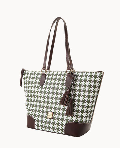 Houndstooth Career Tote