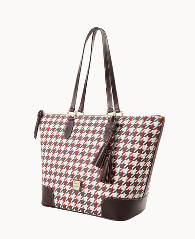 Houndstooth Career Tote