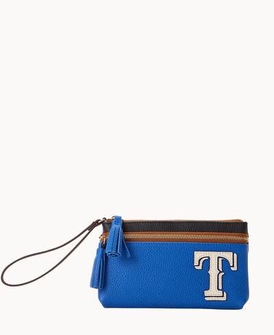 MLB Rangers Double Zip Wristlet