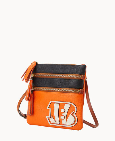 NFL Bengals Triple Zip Crossbody