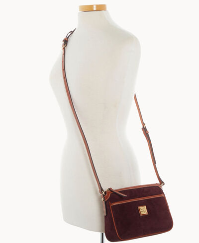 Suede East West Pocket Crossbody