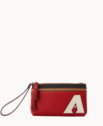 MLB Diamondbacks Double Zip Wristlet