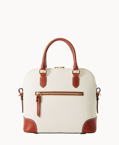 Pebble Grain Domed Satchel