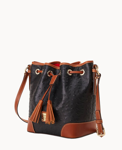 Ostrich Crossbody Drawstring