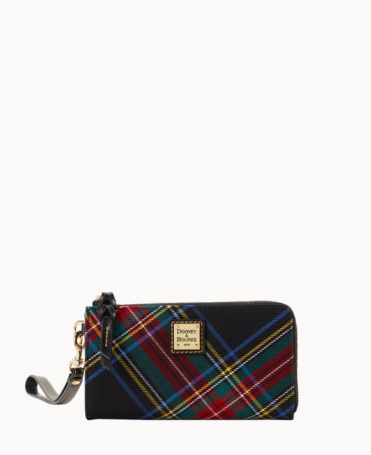 Tartan Folded Zip Wristlet