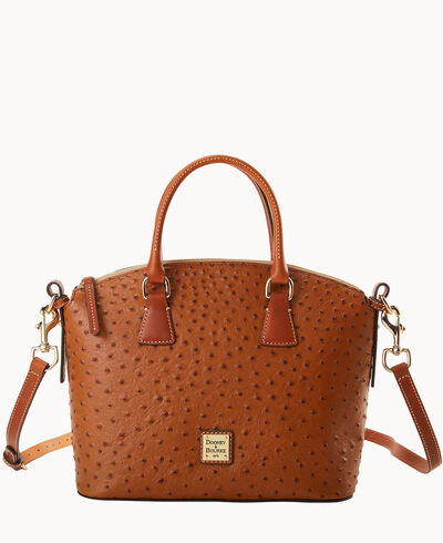 Ostrich Domed Satchel