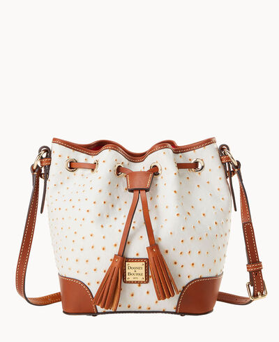 Ostrich Crossbody Drawstring