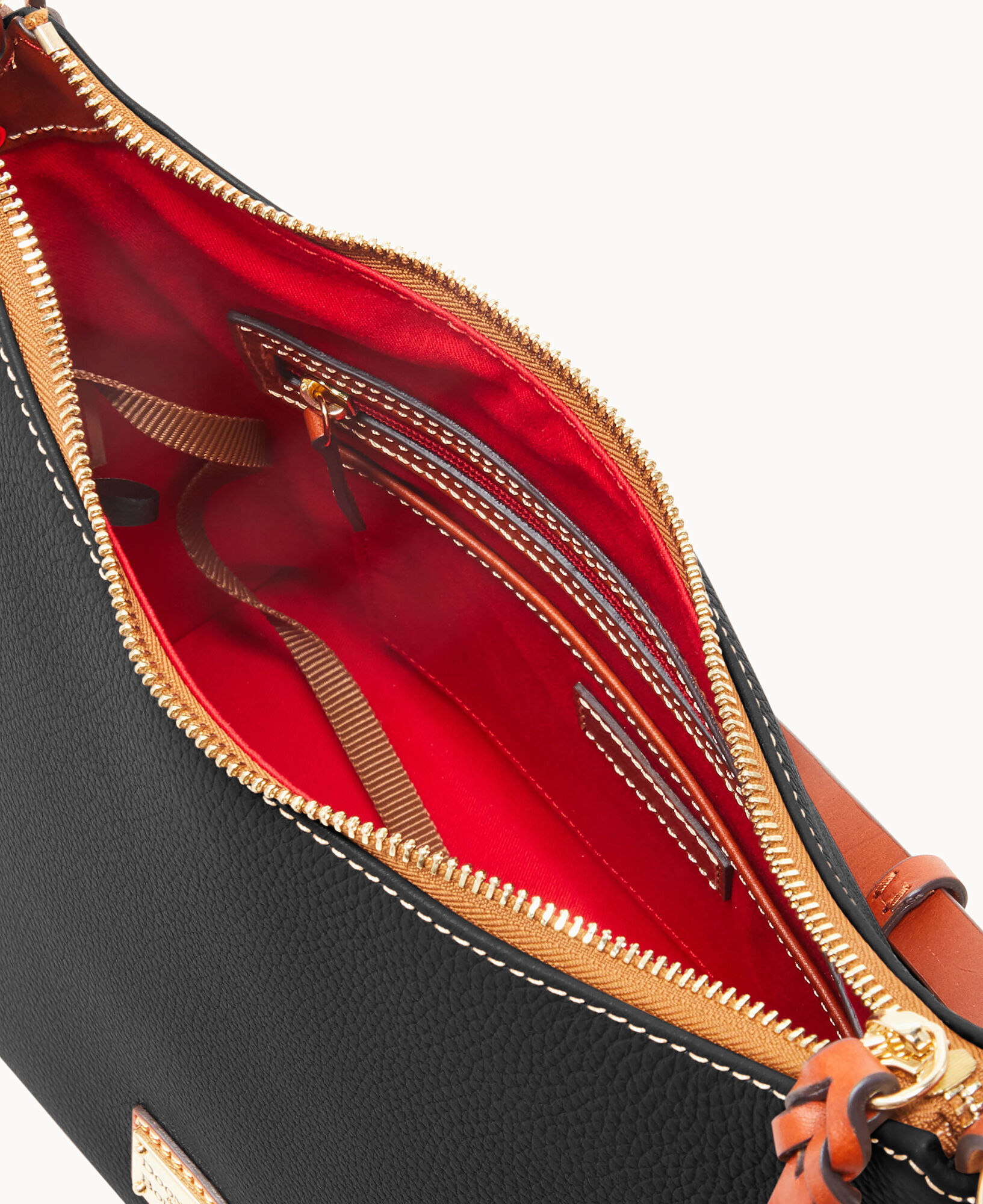 Dooney & Bourke Handbag, Pebble Grain Hobo Shoulder Bag - Caramel:  Handbags