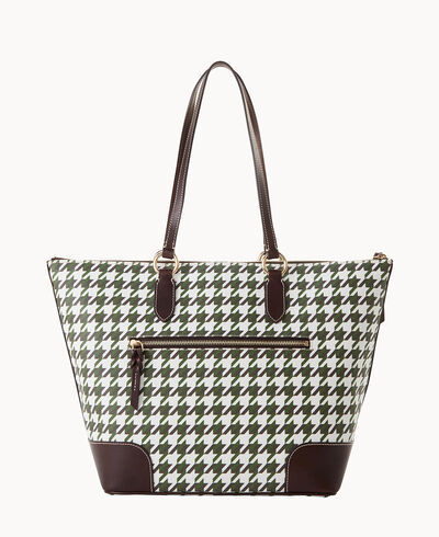 Houndstooth Career Tote