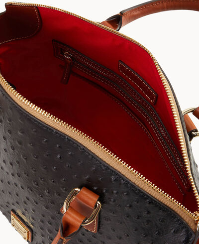 Ostrich Domed Satchel