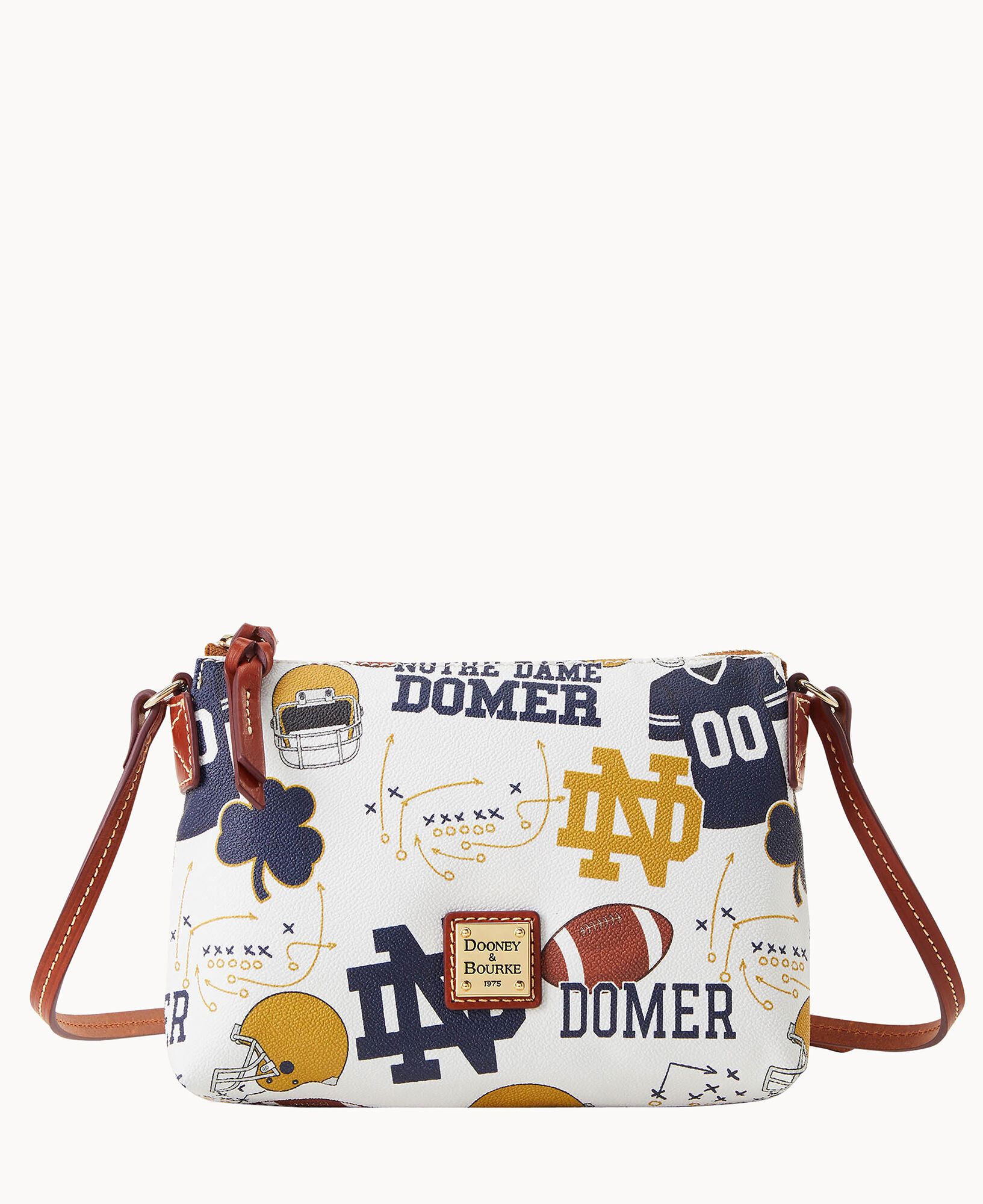 Dooney & Bourke Notre Dame Fighting Irish Signature Small Zip Crossbody  Handbag