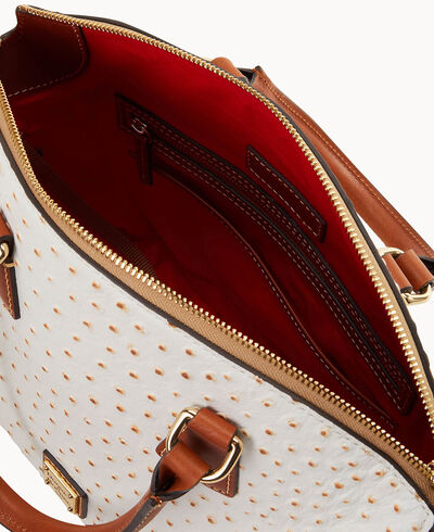 Ostrich Domed Satchel