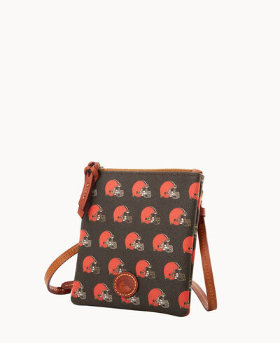 NFL Browns Small North South Top Zip Crossbody