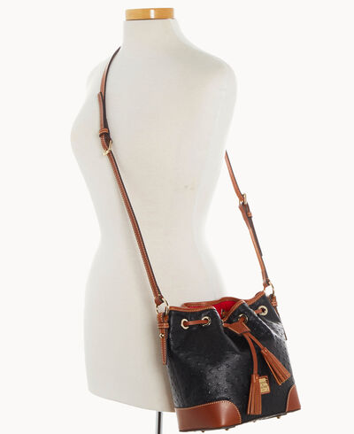 Ostrich Crossbody Drawstring