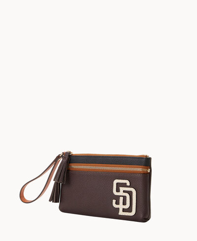 MLB Padres Double Zip Wristlet