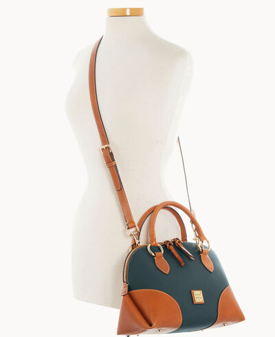 Pebble with Florentine Trim Domed Satchel