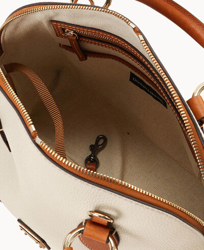 Pebble with Florentine Trim Domed Satchel