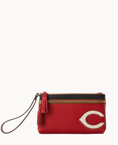 MLB Reds Double Zip Wristlet