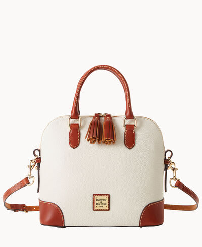 Pebble Grain Domed Satchel