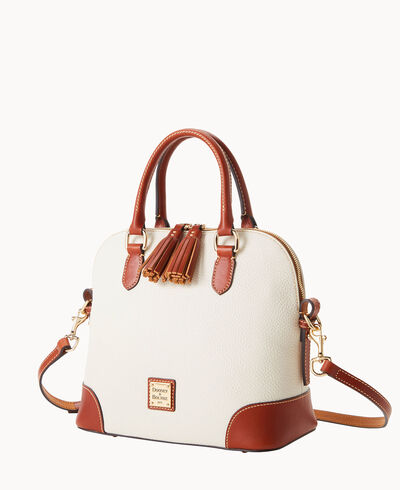 Pebble Grain Domed Satchel