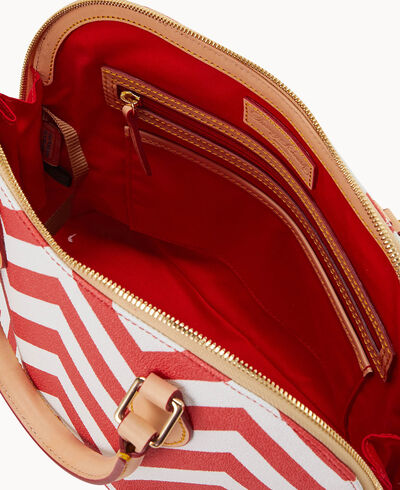 Chevron Zip Zip Satchel