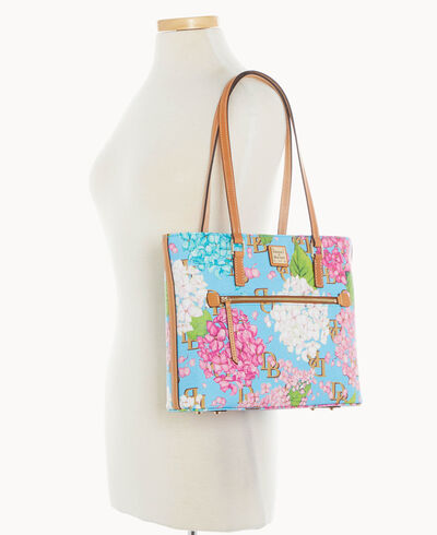 Hydrangea Monogram Shopper