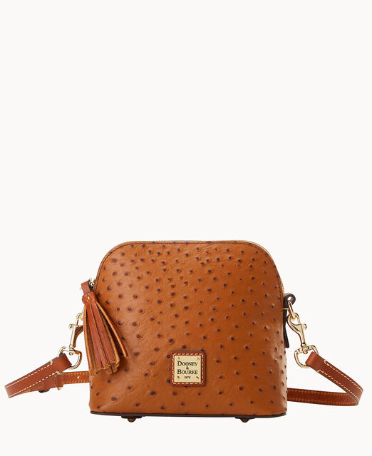 Ostrich Domed Crossbody