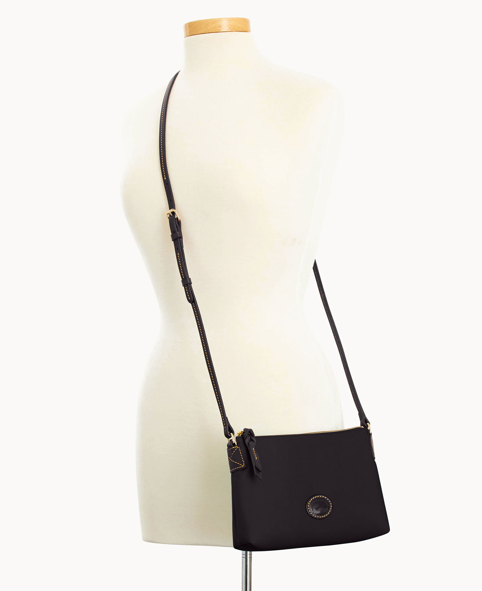 Dooney Bourke Saffiano Collection Pouchette Crossbody Bag - Black