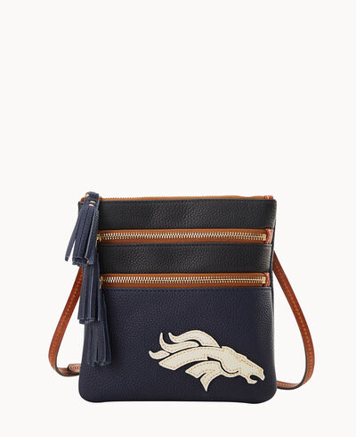 NFL Broncos Triple Zip Crossbody