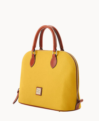 Pebble Grain Domed Satchel