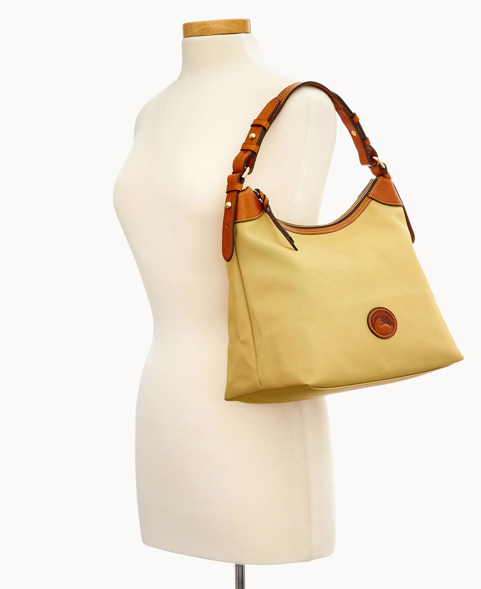 Dooney & Bourke Yellow Nylon Hobo Handbag Purse