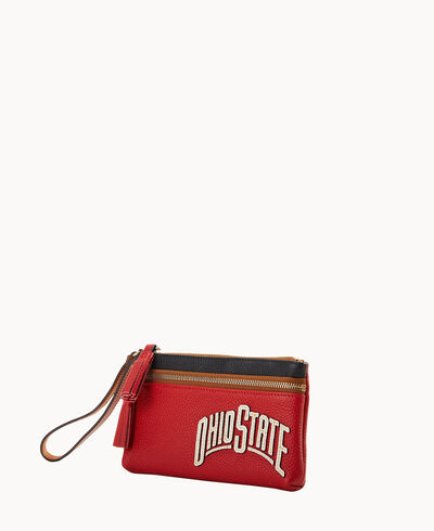 Collegiate Ohio State Double Zip Wristlet