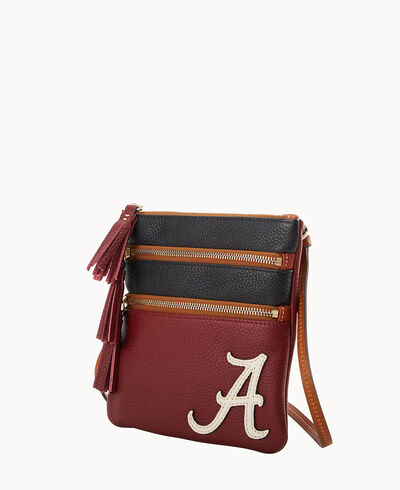 Collegiate University of Alabama Triple Zip Crossbody