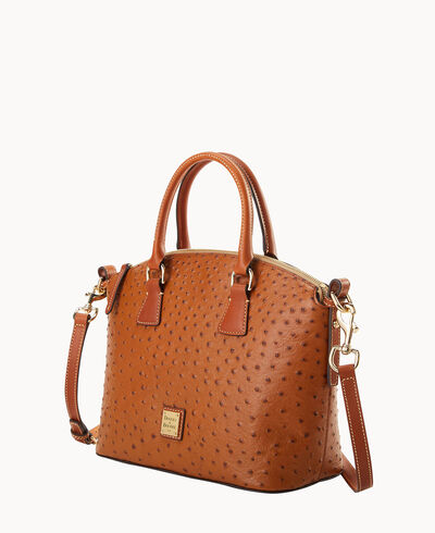 Ostrich Domed Satchel