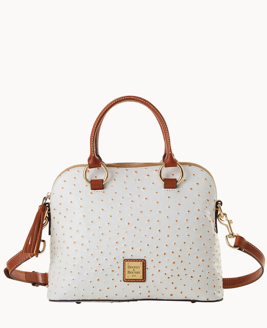 Ostrich Domed Satchel