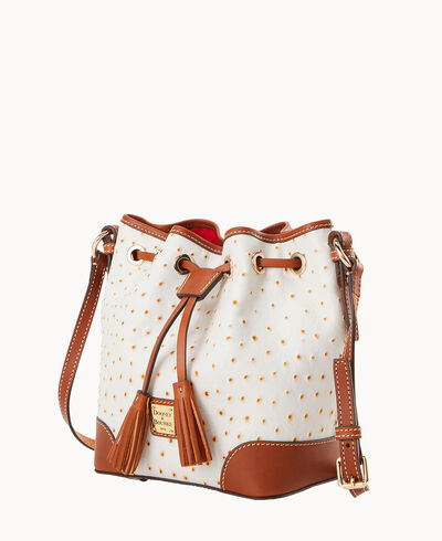 Ostrich Crossbody Drawstring