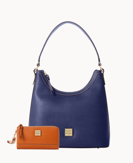 Saffiano Hobo & Folded Zip Wristlet