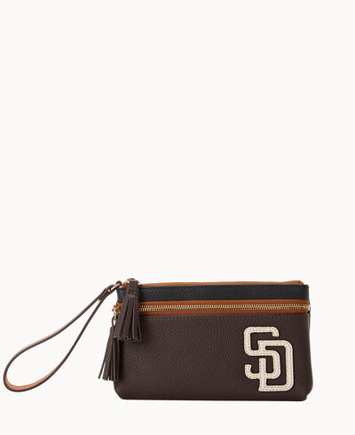 MLB Padres Double Zip Wristlet