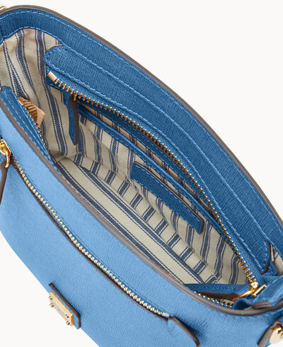 Saffiano Small Zip Crossbody