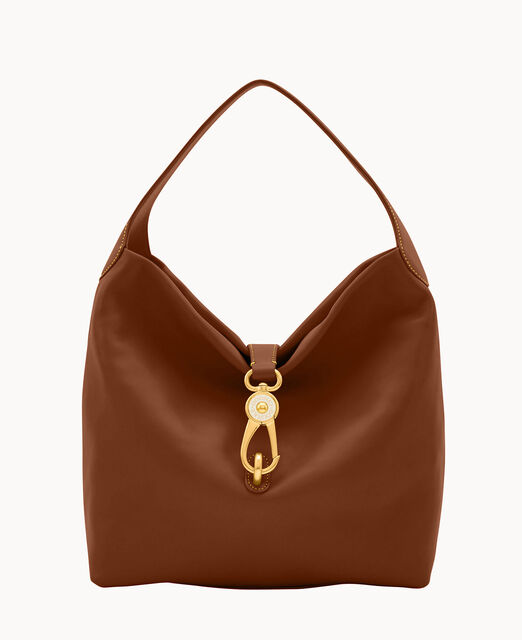 Florentine Logo Lock Shoulder Bag