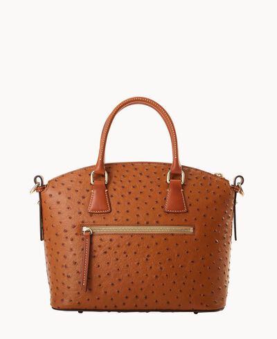 Ostrich Domed Satchel