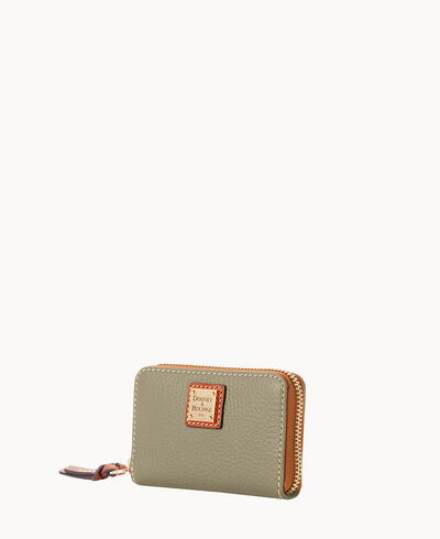 Pebble Grain Large Zip Around Credit Card Case