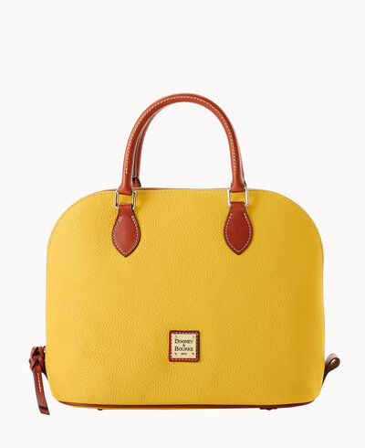 Pebble Grain Domed Satchel