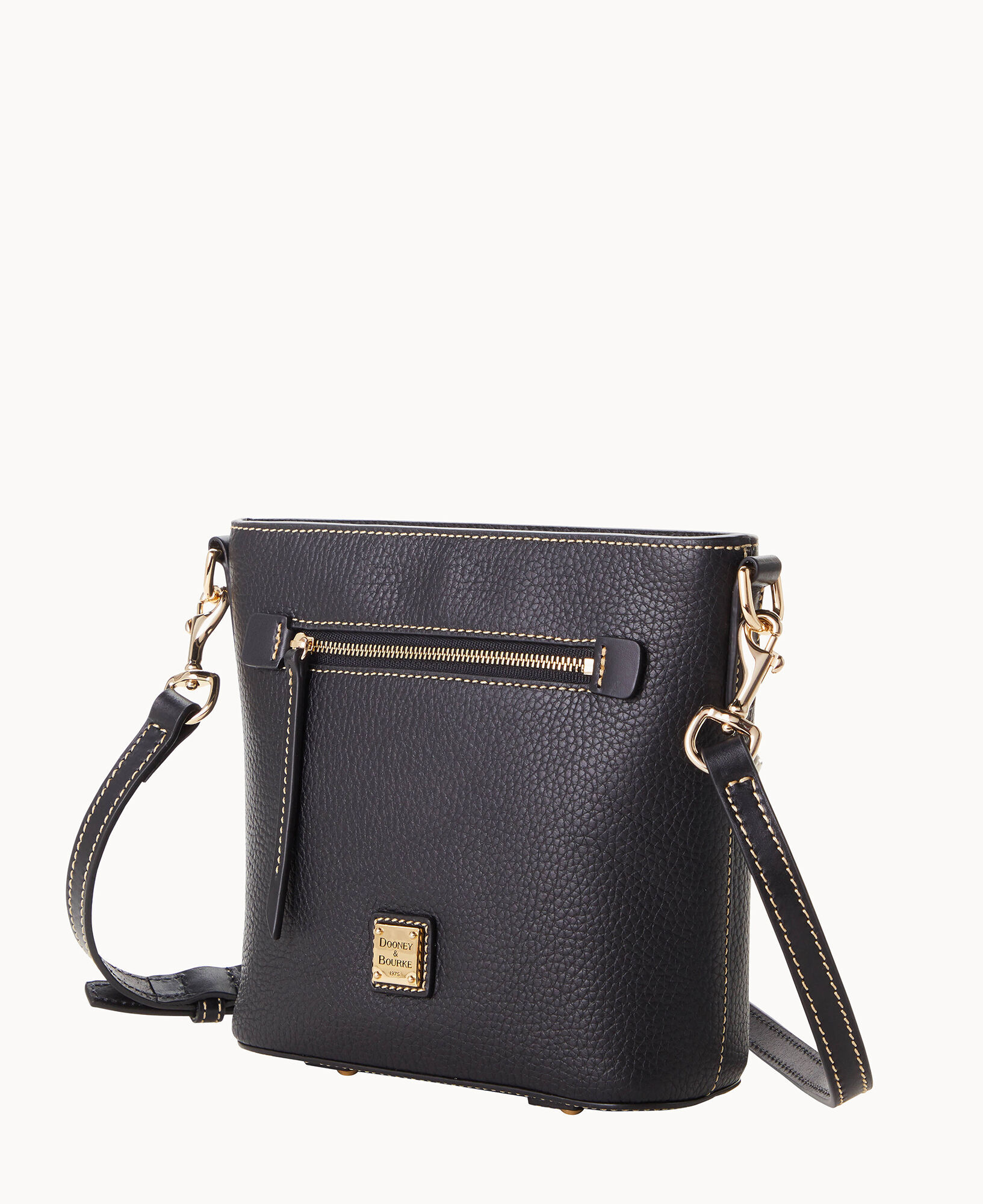 DOONEY & BOURKE LEXI Black Saffiano Leather Small Adjustable Crossbody  Bag