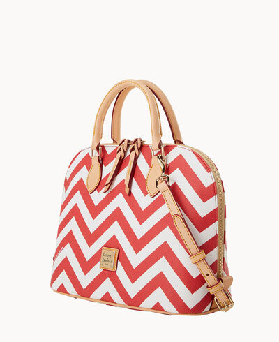 Chevron Zip Zip Satchel