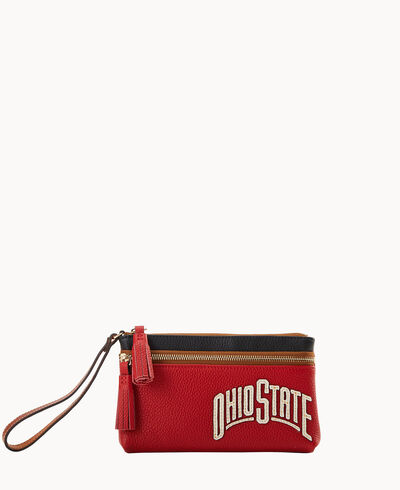 Collegiate Ohio State Double Zip Wristlet