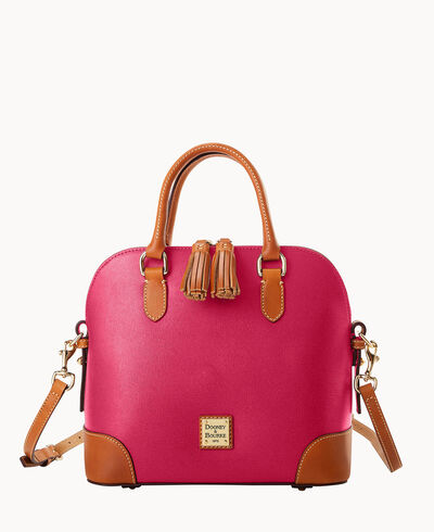 Saffiano Domed Satchel