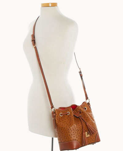 Ostrich Crossbody Drawstring