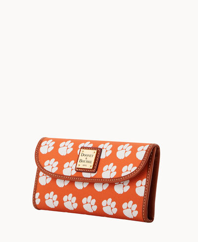 Collegiate Clemson University Continental Clutch