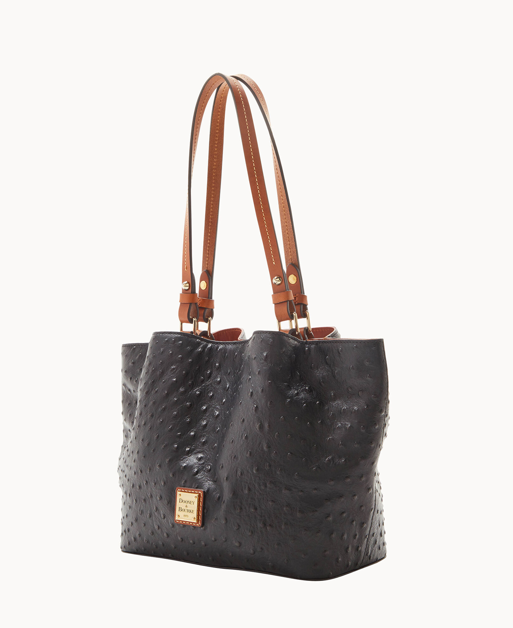 Fashion Ostrich Croc Tote With Bag (Colors: Black, Brown, Pink